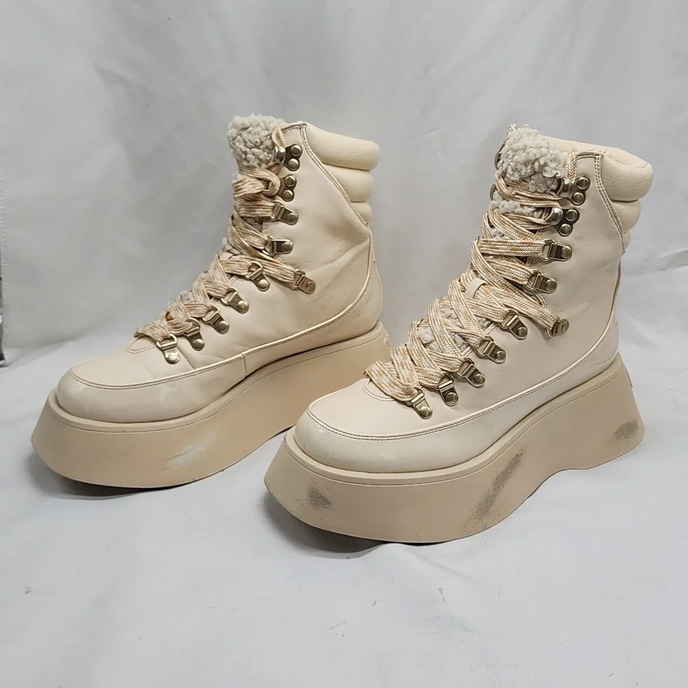 CIRCUS NY●BY SAM EDELMAN●LADIES 6.5●GAIL●DISTRESSED● LACE-UP HIKING BOOTS●NWOB● - Picture 1 of 16